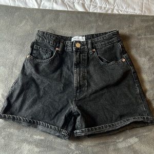 Zara Black Denim Shorts